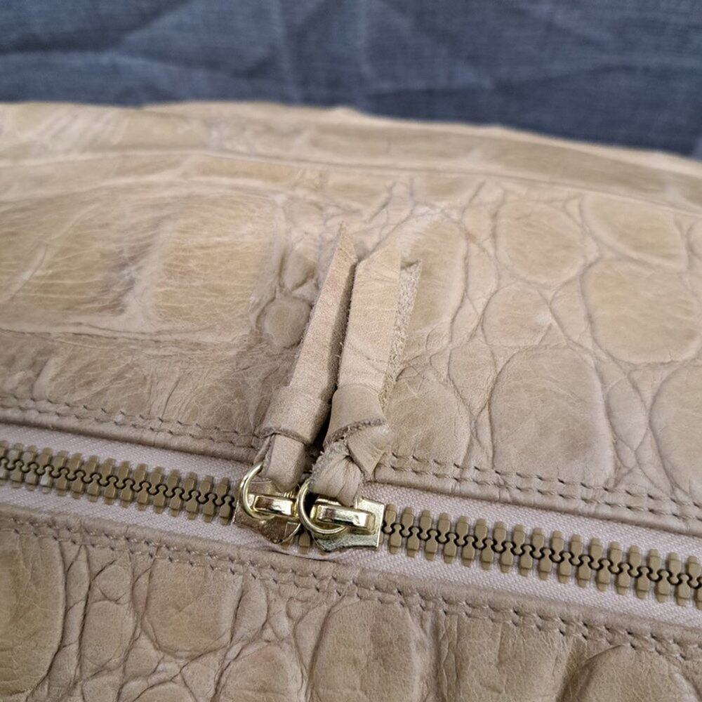 Tangaroa Venezia VINTAGE Italian Leather Crocodile Duffel Travel Bag - Picture 6 of 16